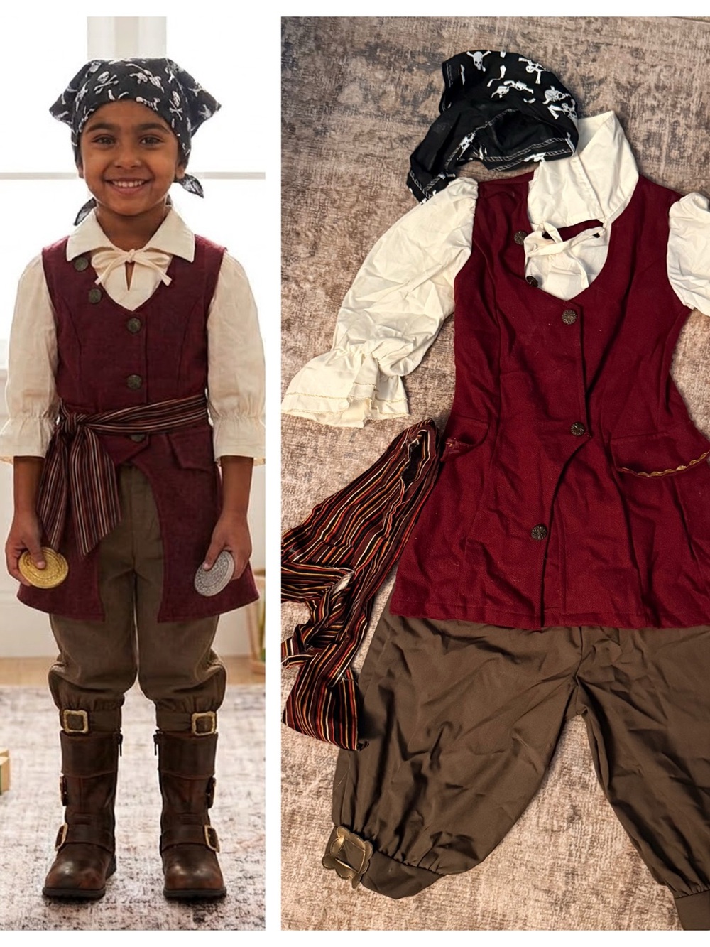 Disney Parks Sz Medium Kids Pirate Costume